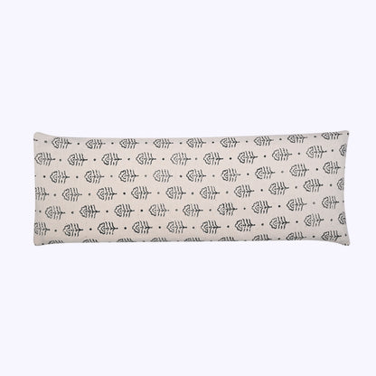 Cotton Heat Pillow – Floral Grace Block Print, Handcrafted & Artisan-Made – Lavender & Flaxseed Filling