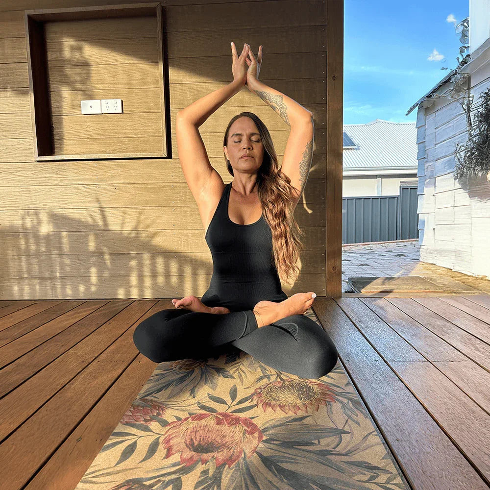 Comfort Cork Yoga Mat 5mm - Proteus Aussie Palm - Zenvibes