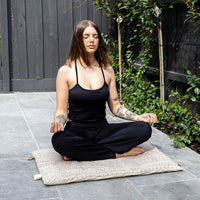Organic Meditation Cushion – Rustic Elegance ,Hand Crafted & ArtisanMade