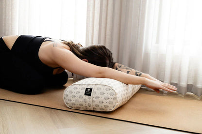 Oval Yoga Bolster – Floral Grace, Handcrafted & Artisan-Made