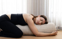 Round Yoga Bolster – Rustic Elegance, Handcrafted & Artisan-Made