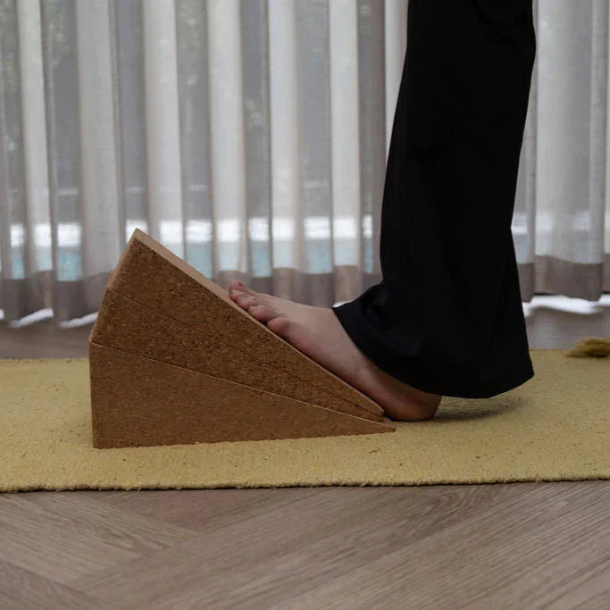 3 Piece Squat Wedge Adjustable Cork Incline Board -for Mobility, Stretching & Strength Training