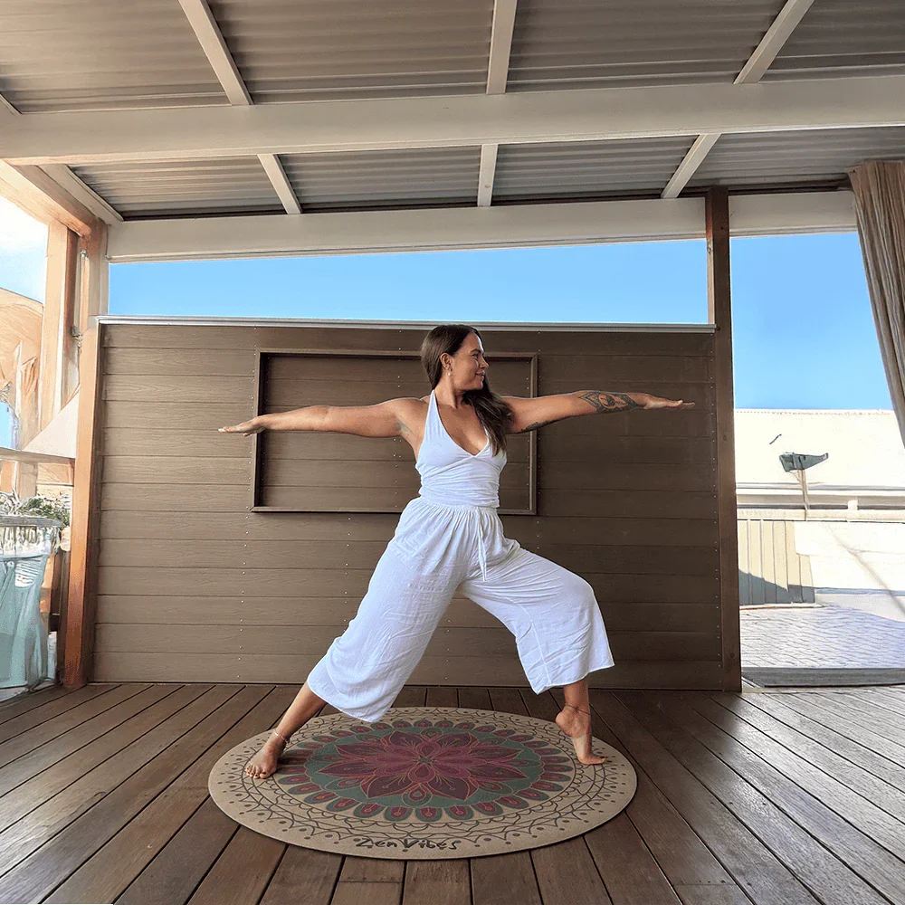 Premium Round Cork Yoga Mat –Mindful Living 135cms - Zenvibes