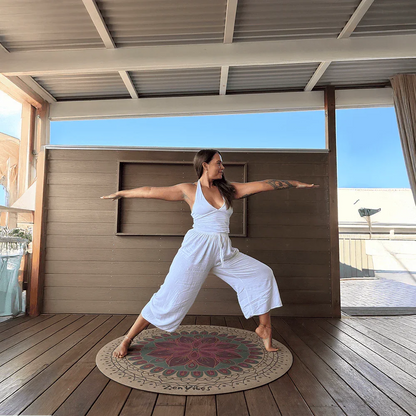 Premium Round Cork Yoga Mat –Mindful Living 135cms - Zenvibes
