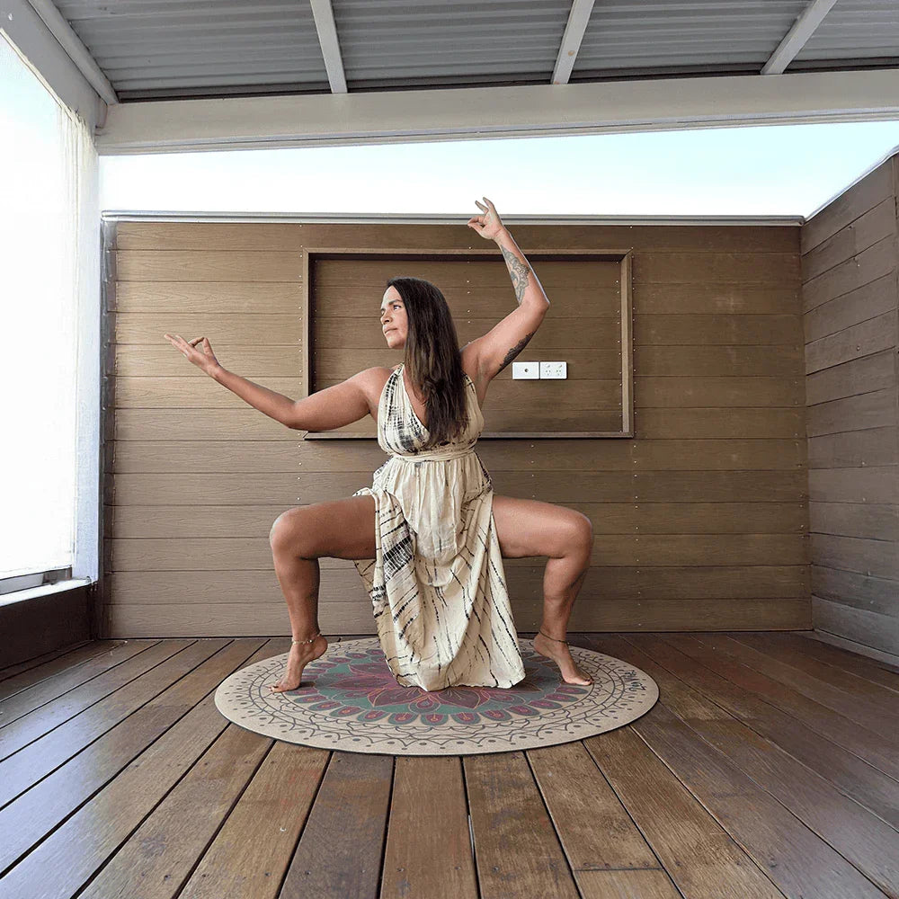 Premium Round Cork Yoga Mat –Mindful Living 135cms - Zenvibes