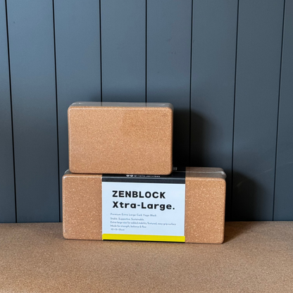Zenvibes Xtra-Large Cork Yoga Block -35cm(L) x 15cm (W) x 10cm(Thick) - Zenvibes