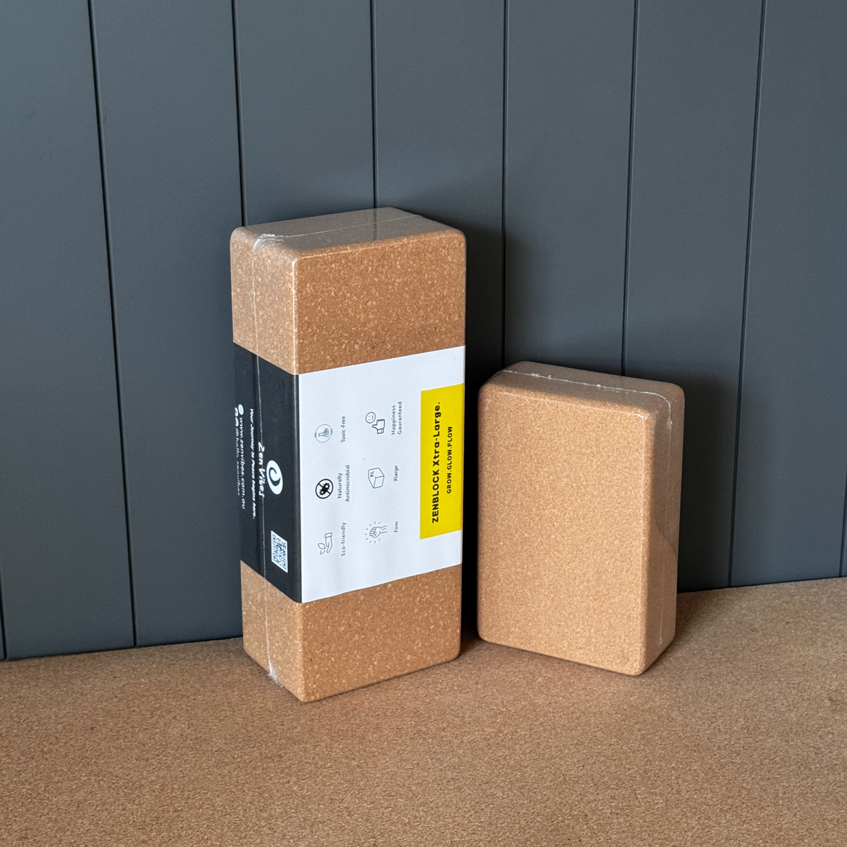 Zenvibes Xtra-Large Cork Yoga Block -35cm(L) x 15cm (W) x 10cm(Thick) - Zenvibes
