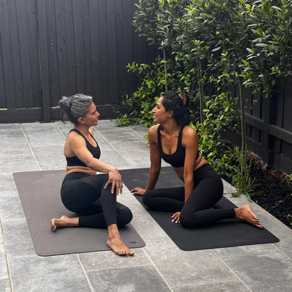 Extra Wide Comfort Cork Yoga Mat 5mm - Slate Grey Cork Top