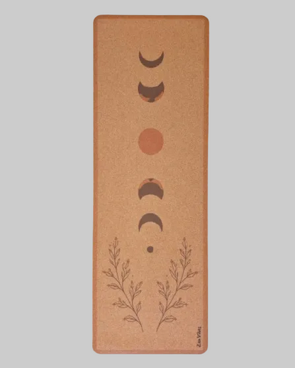 Extra Wide & Large Comfort Cork Yoga Mat 5mm - Moon Phase II