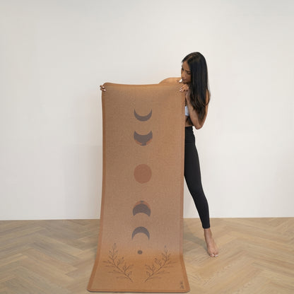 Extra Wide & Large Comfort Cork Yoga Mat 5mm - MoonPhase II