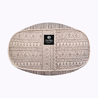 Oval Yoga Bolster – Rustic Elegance,Handcrafted & Artisan-Made