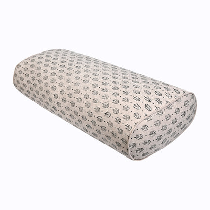 Oval Yoga Bolster – Floral Grace, Handcrafted & Artisan-Made