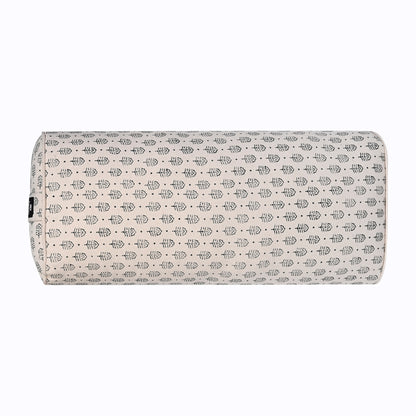 Oval Yoga Bolster – Floral Grace, Handcrafted & Artisan-Made