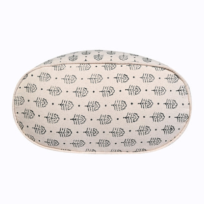 Oval Yoga Bolster – Floral Grace, Handcrafted & Artisan-Made