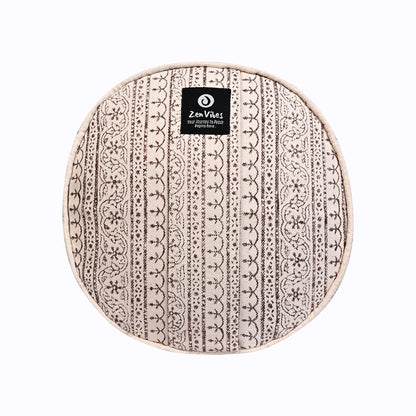 Round Yoga Bolster – Rustic Elegance, Handcrafted & Artisan-Made