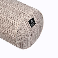 Round Yoga Bolster – Rustic Elegance, Handcrafted & Artisan-Made