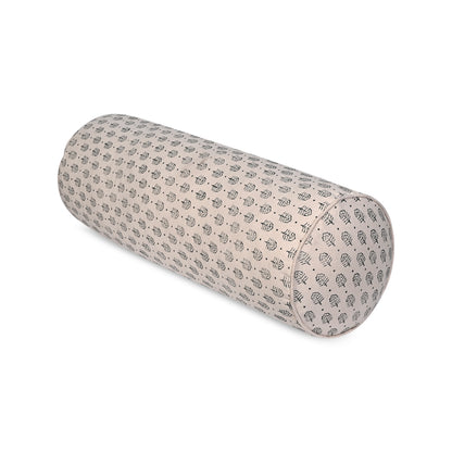 Round Yoga Bolster – Floral Grace, Handcrafted & Artisan-Made