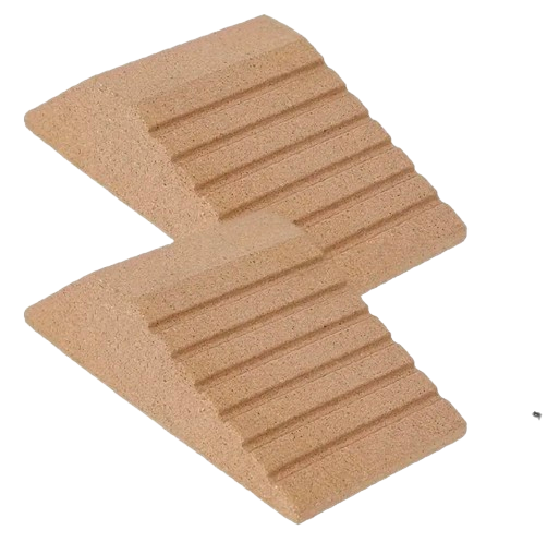 100%Cork Ridged Squat Wedge Set | Stretch, Elevate, Boost |Pair