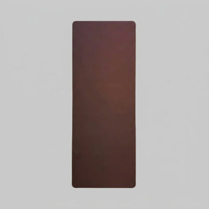Mahogany waterproof vegan leather yoga mat, 183 x 68cm, laid flat