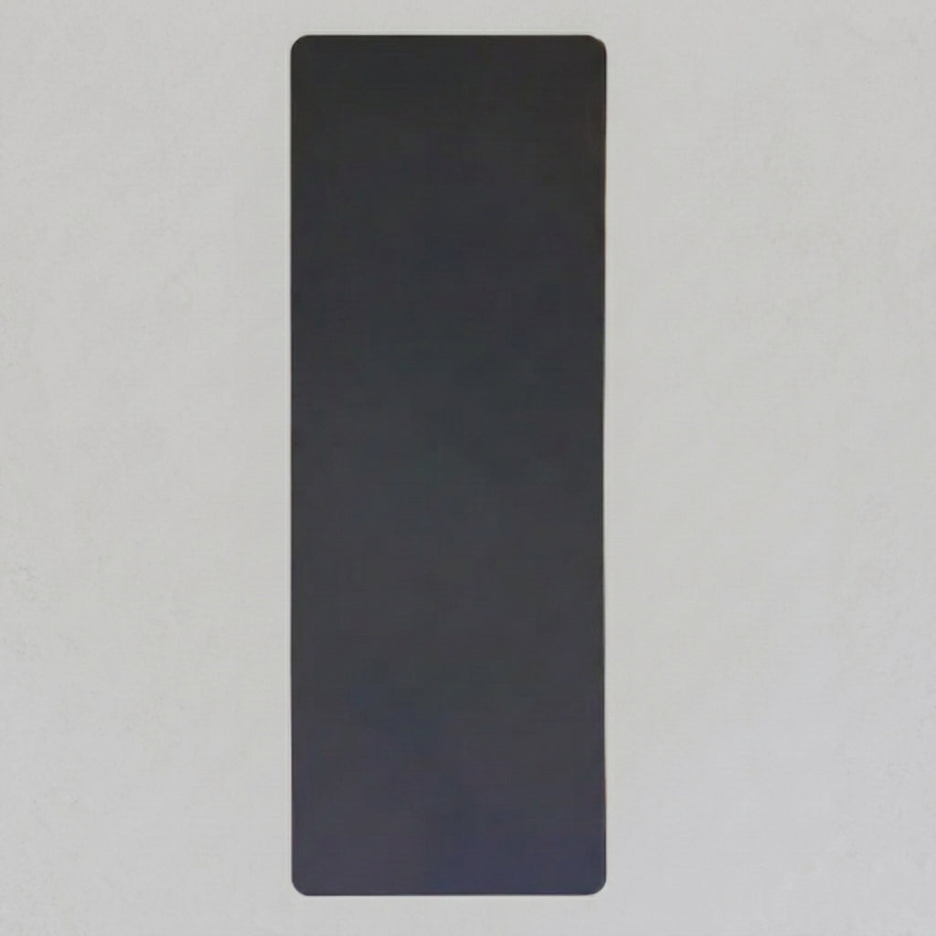 Charcoal Grey waterproof vegan leather yoga mat, 183 x 68cm, laid flat
