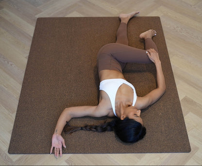 XXL Extra Large Big Cork Yoga Mat - Cocoa Brown |135 X 180cms