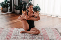 XXL Organic Cotton Handmade Block Print Rug- Floral Canvas