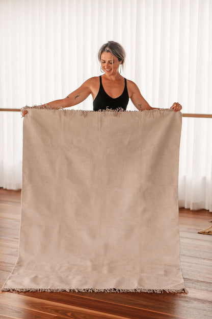 XXL Extra Large Organic Cotton Handcrafted Rug – Raw Oatmeal