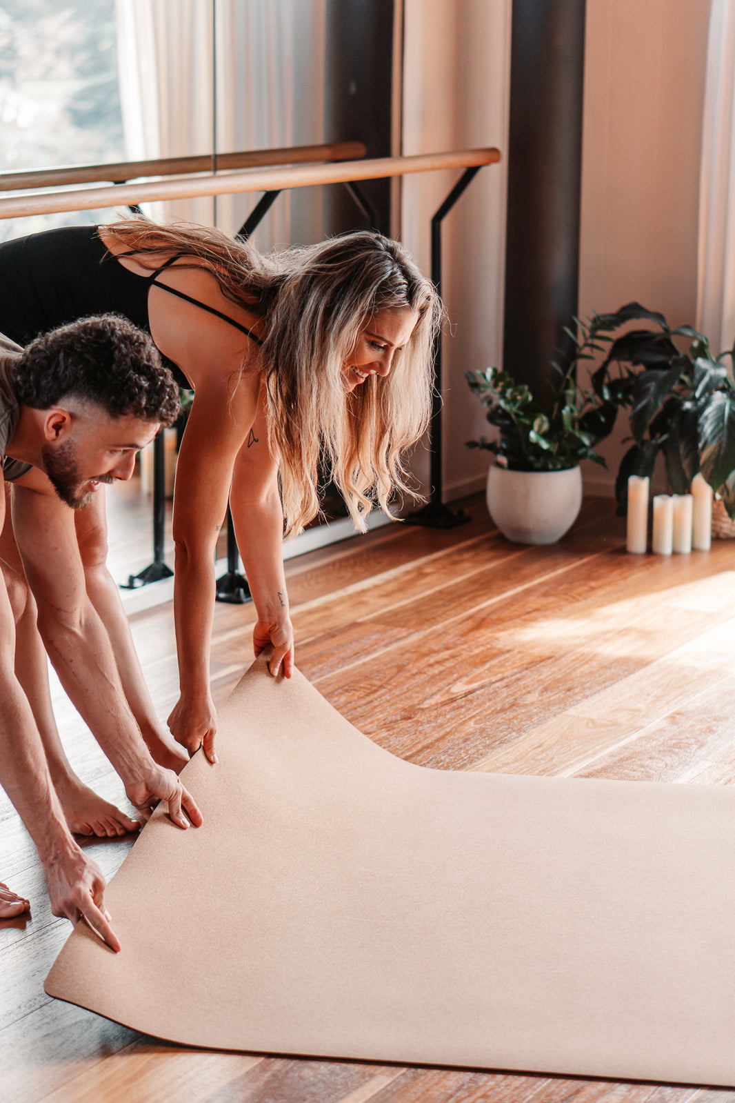 XXL Extra Large Size Cork Big YogaMat with Rubber Back | Plain |135cm X 180cm |5mm