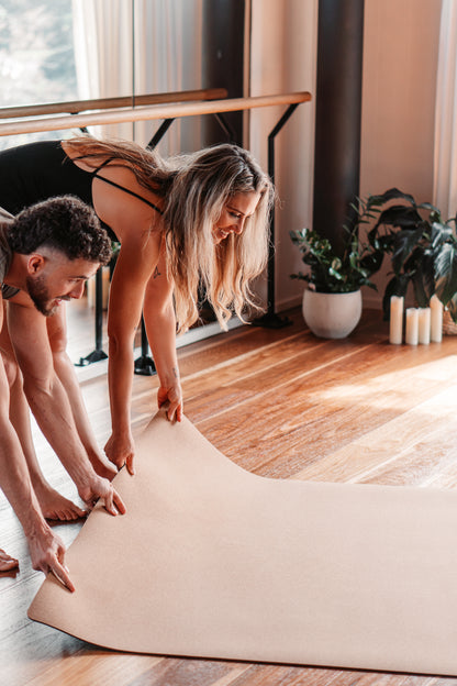 XXL Extra Large Size Cork Big YogaMat with Rubber Back | Plain |135cm X 180cm |5mm