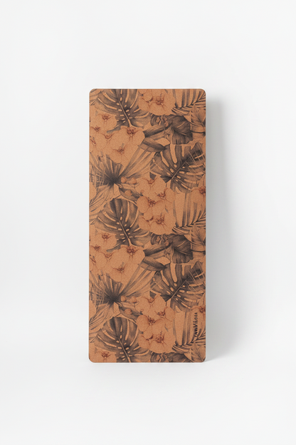 Comfort Cork Yoga Mat 5mm - Monstera Love