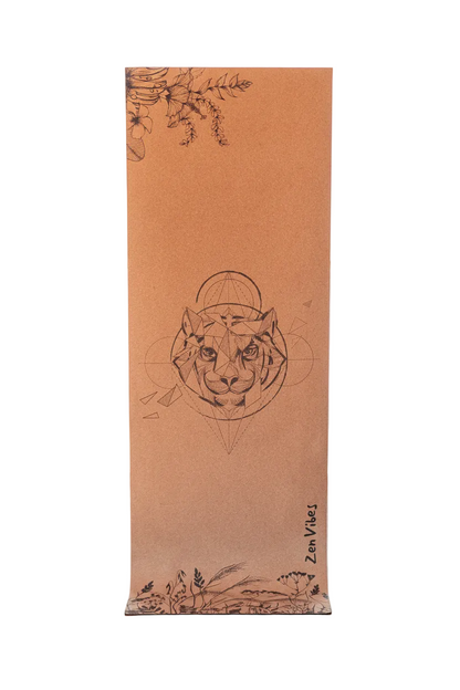 Comfort Cork Yoga Mat 5mm - Fearless Tiger