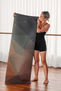 Comfort Cork Yoga Mat 5mm - Polygon Abstract