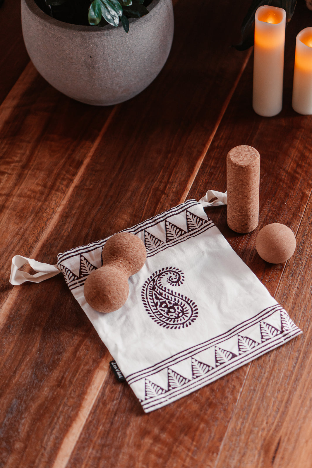 100% Natural Cork Massage Peanut | 6.5 x 13.5 cms