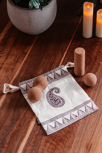 100% Natural Cork Massage Peanut | 6.5 x 13.5 cms