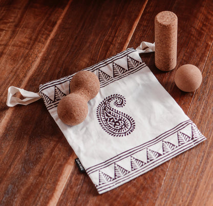 Herbal Mat + Massage Kit – natural cork massage kit