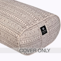 Oval Yoga Bolster – Rustic Elegance,Handcrafted & Artisan-Made -Cover Only