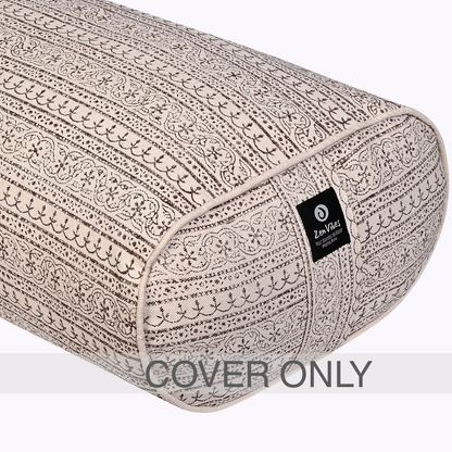 Oval Yoga Bolster – Rustic Elegance,Handcrafted & Artisan-Made -Cover Only