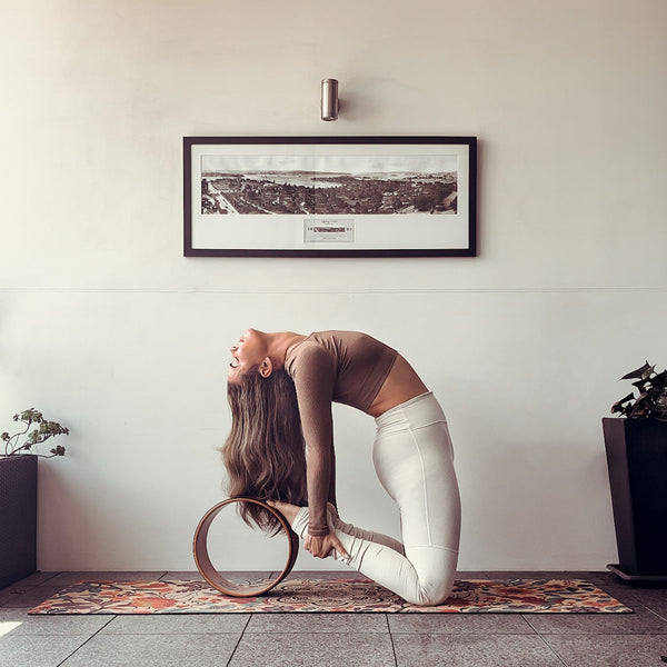 Travel Cork Yoga Mat with Rubber Back | Ornamental Mandala | 2mm