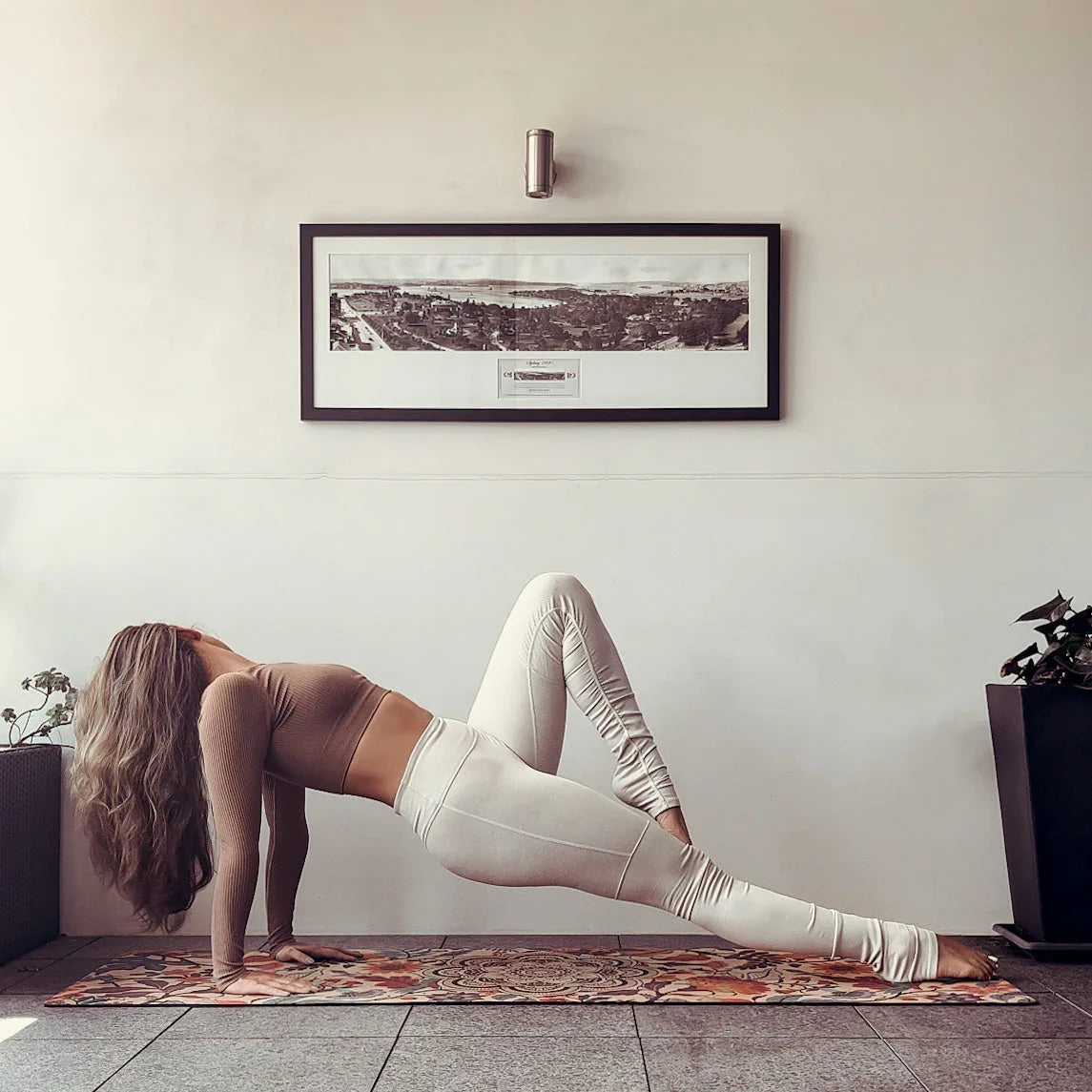Extra-Thick 7mm Cork Yoga Mat - Ornamental Mandala - Zenvibes