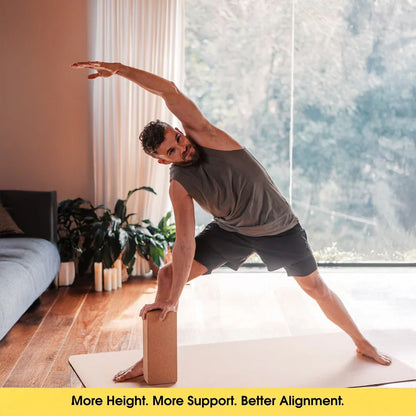 Extra-Tall Cork Yoga Block XL (35cm Long) -Available only at Zenvibes