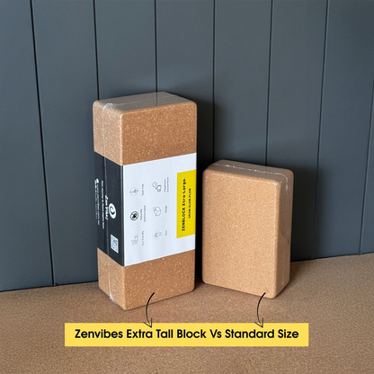 Extra-Tall Cork Yoga Block XL (35cm Long) -Available only at Zenvibes