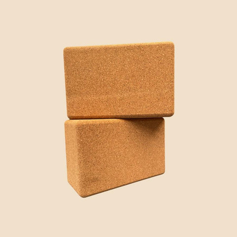 100% Natural Cork Block | Plain - Extra Wide | 15 cm x 23 cm x 10 cm | Pair - Zenvibes