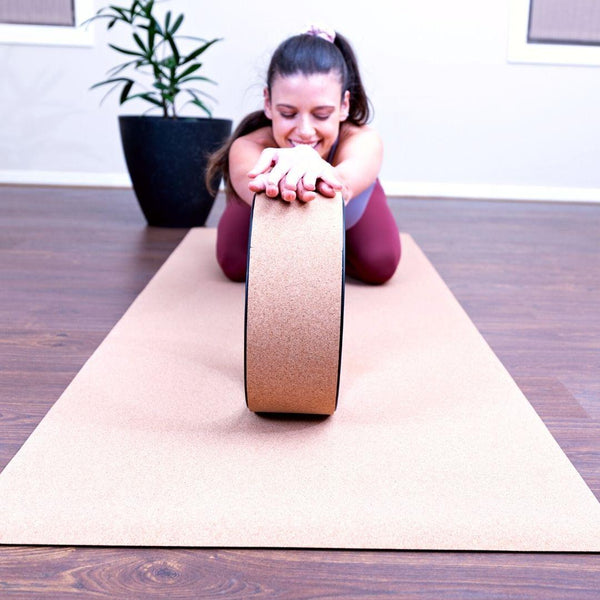 Extra Large Cork Yoga Mat with Rubber Back | Plain | 200cms x 70cms | 4.5mm - Zenvibes