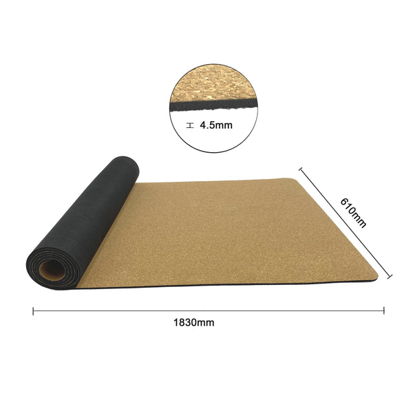 Premium Cork Yoga Mat with Rubber Back | Sunflower | 4.5 mm - Zenvibes