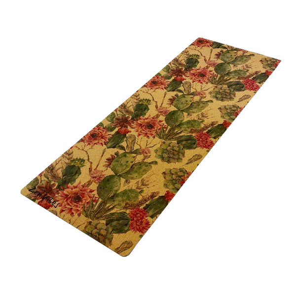 Premium Cork Yoga Mat with Rubber Back | Natural Cactus | 4.5 mm - Zenvibes