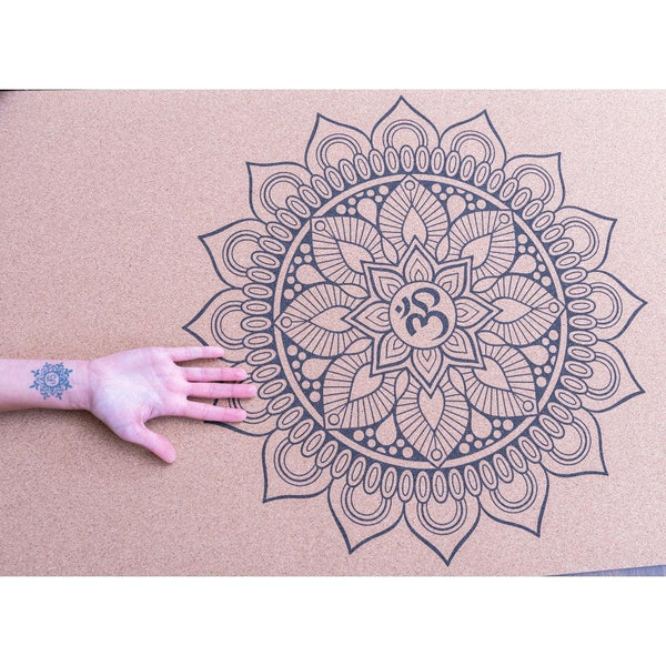 Premium Cork Yoga Mat with Rubber Back | Sunflower | 4.5 mm - Zenvibes
