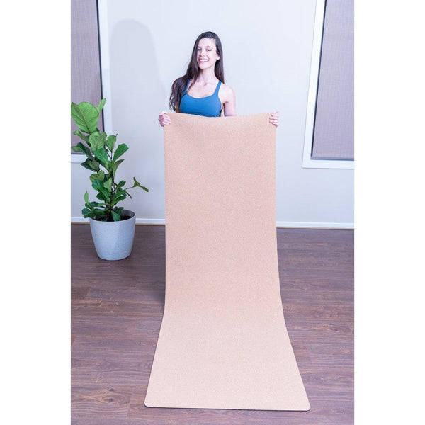 Extra Large Cork Yoga Mat with Rubber Back | Plain | 200cms x 70cms | 4.5mm - Zenvibes