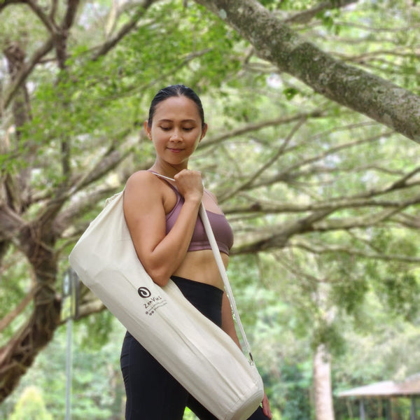 Extra Thick Cork Yoga Mat with Rubber Back + Cotton Bag | Flower Of Life Elements | 7mm - Zenvibes