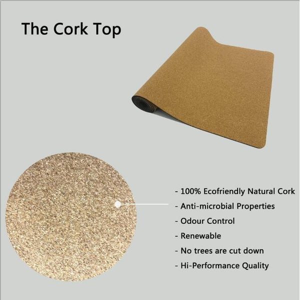 Premium Cork Yoga Mat with Rubber Back | Sunflower | 4.5 mm - Zenvibes