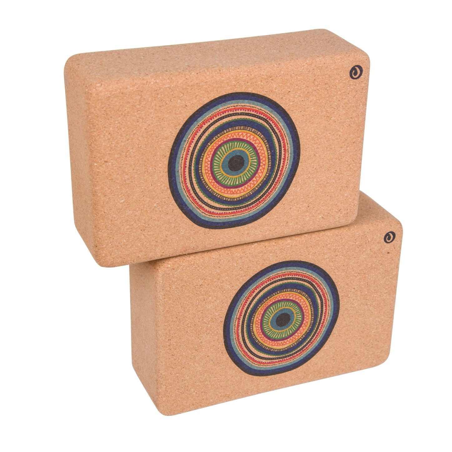 100% Natural Cork Printed Block | Evil Eye | Pair - Zenvibes